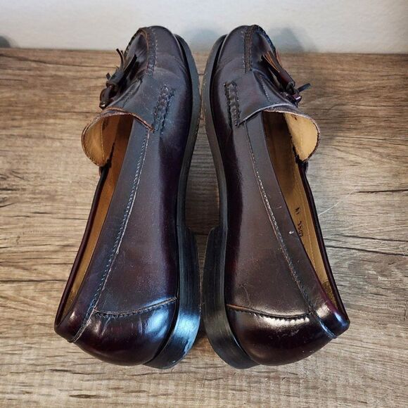 Cole Haan Tassel Men\'s Loafers Dress Shoes Size 10.5 Burgundy main image 4